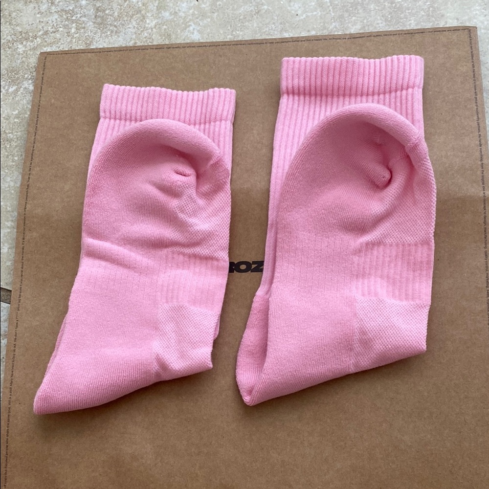 Pink Crew Socks - Picture 2 of 3